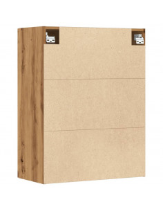 Armadietto Pensile a Parete Rovere Artigianale 69,5x34x90 cm 2