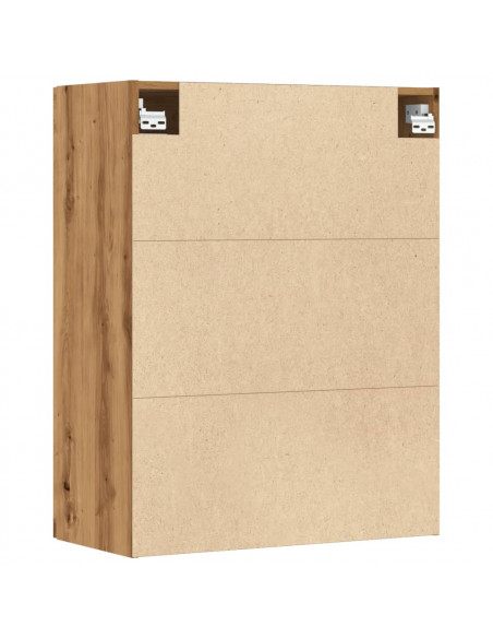 Armadietto Pensile a Parete Rovere Artigianale 69,5x34x90 cm