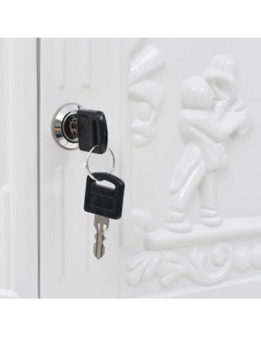 Cassetta della Posta in Alluminio Inossidabile Vintage Bianca