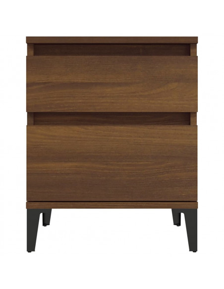 Comodini 2 pz Rovere Marrone 40x35x50 cm