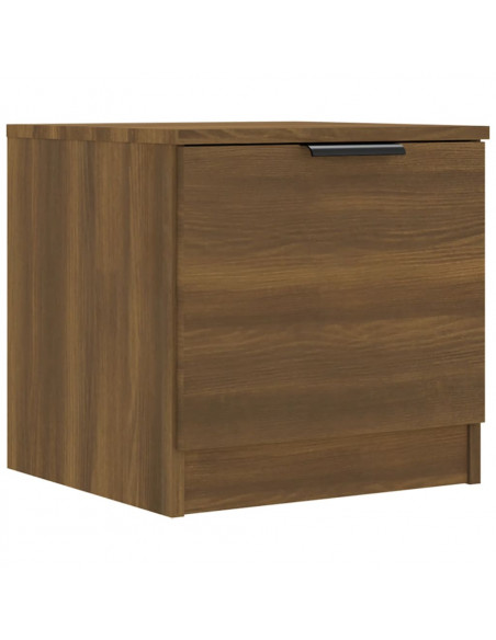 Comodini 2 pz Rovere Marrone 40x39x40 cm