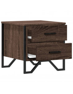 Comodini 2 pz Rovere Marrone 40x41x40 cm in Legno Multistrato