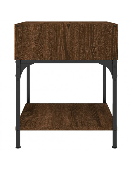 Comodini 2 pz Rovere Marrone 40x41x50 cm in Legno Multistrato