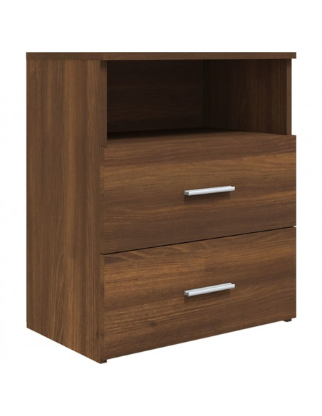Comodini 2 pz Rovere Marrone 50x32x60 cm