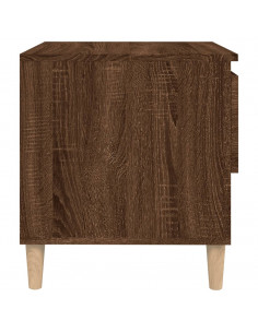Comodini 2 pz Rovere Marrone 50x46x50 cm in Legno Multistrato