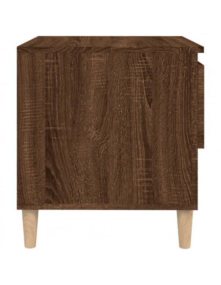 Comodini 2 pz Rovere Marrone 50x46x50 cm in Legno Multistrato
