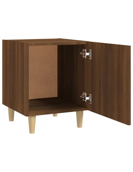 Comodini 2 pz Rovere Marrone in Legno Multistrato