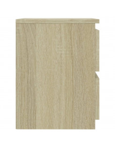 Comodini 2 pz Rovere Sonoma 30x30x40 cm in Legno Multistrato