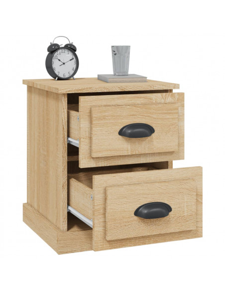 Comodini 2 pz Rovere Sonoma 39x39x47,5 cm in Legno Multistrato