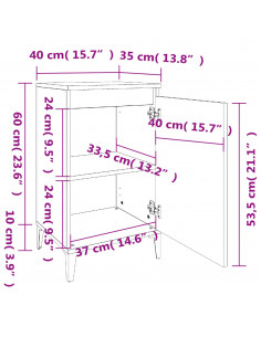 Comodini 2 pz Rovere Sonoma 40x35x70 cm in Legno Multistrato