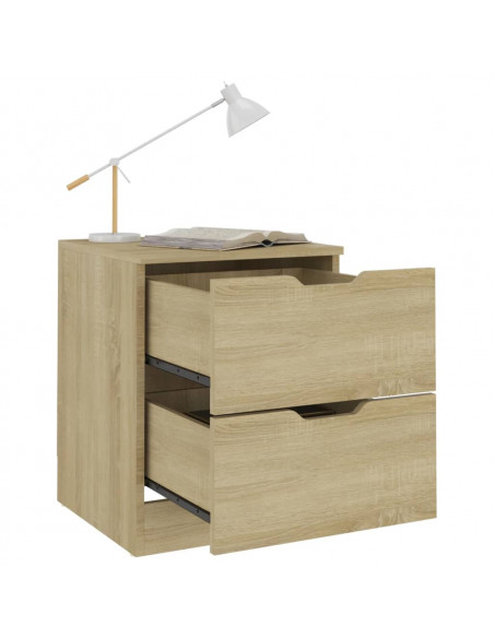 Comodini 2 pz Rovere Sonoma 40x40x50 cm in Legno Multistrato