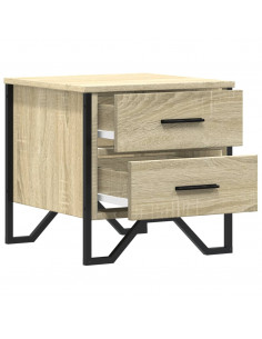 Comodini 2 pz Rovere Sonoma 40x41x40 cm in Legno Multistrato