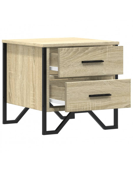 Comodini 2 pz Rovere Sonoma 40x41x40 cm in Legno Multistrato