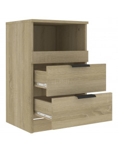 Comodini 2 pz Rovere Sonoma in Legno Multistrato