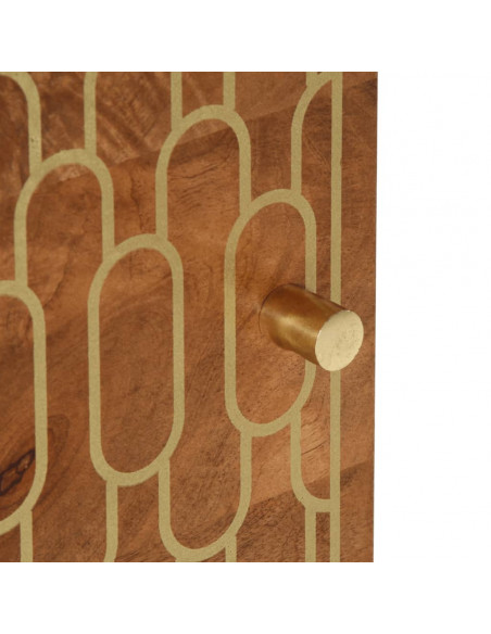 Comodini 2pz 40x33x46 cm in Legno Massello di Mango