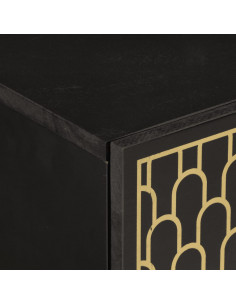 Comodini 2pz 40x33x46 cm in Legno Massello di Mango