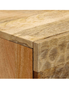 Comodini 2pz 40x33x46 cm in Legno Massello di Mango