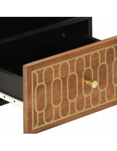 Comodini 2pz 40x33x46 cm in Legno Massello di Mango