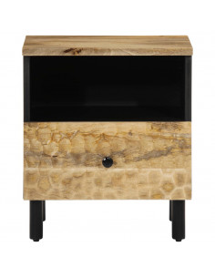 Comodini 2pz 40x33x46 cm in Legno Massello di Mango