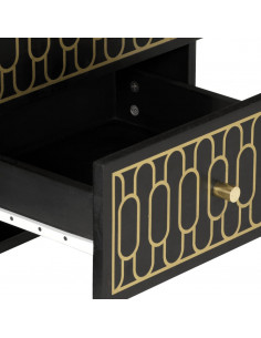 Comodini 2pz 40x33x46 cm in Legno Massello di Mango