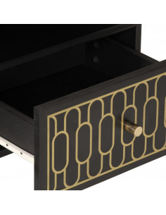 Comodini 2pz 40x33x46 cm in Legno Massello di Mango