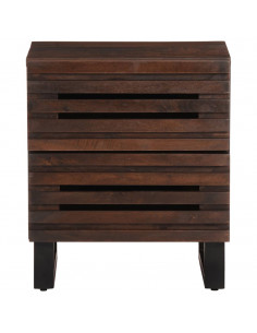 Comodini 2pz 40x34x46 cm in Legno Massello di Mango