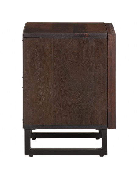 Comodini 2pz 40x34x46 cm in Legno Massello di Mango