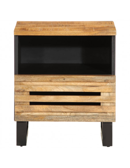 Comodini 2pz 40x34x46 cm in Legno Massello di Mango