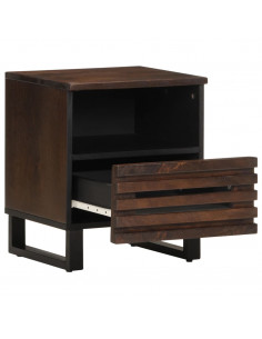 Comodini 2pz 40x34x46 cm in Legno Massello di Mango