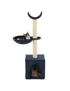 Albero per Gatti con Tiragraffi in Sisal 105 cm Blu 2
