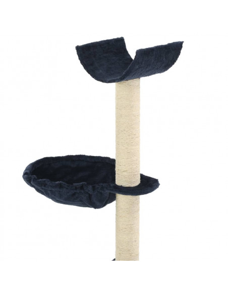 Albero per Gatti con Tiragraffi in Sisal 105 cm Blu