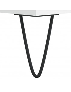 Comodini 2pz Bianchi 40x35x50 cm in Legno Multistrato