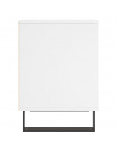 Comodini 2pz Bianchi 40x35x50 cm in Legno Multistrato
