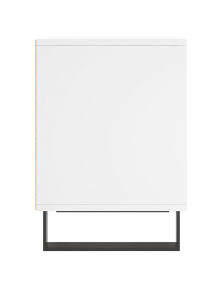 Comodini 2pz Bianchi 40x35x50 cm in Legno Multistrato