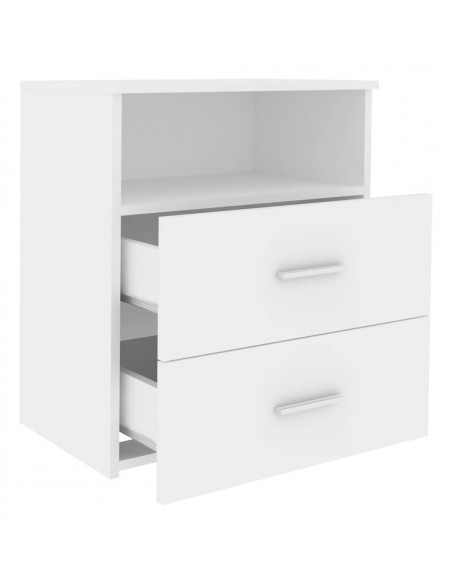 Comodini 2pz Bianchi 50x32x60 cm