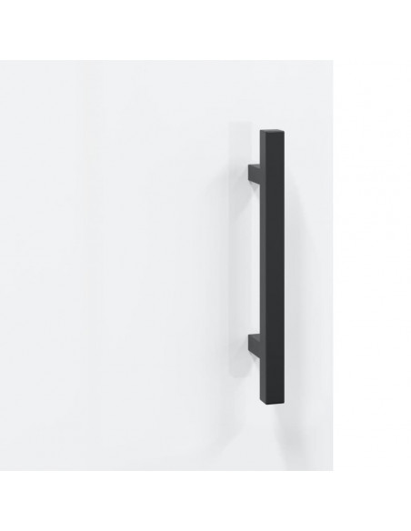 Comodini 2pz Bianco Lucido 40x40x50 cm in Legno Multistrato