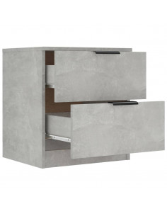 Comodini 2pz Grigio Cemento in Legno Multistrato