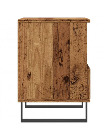 Comodini 2pz Legno Antico 40x35x50 cm in Legno Multistrato