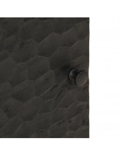 Comodini 2pz Neri 40x33x46 cm in Legno Massello di Mango