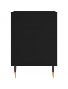 Comodini 2pz Neri 40x35x50 cm in Legno Multistrato