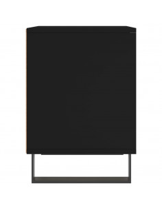 Comodini 2pz Neri 40x35x50 cm in Legno Multistrato
