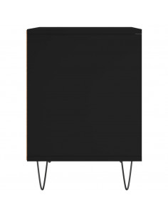 Comodini 2pz Neri 40x35x50 cm in Legno Multistrato