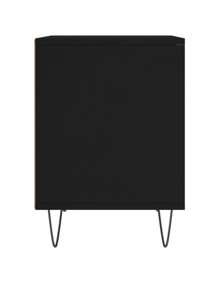 Comodini 2pz Neri 40x35x50 cm in Legno Multistrato