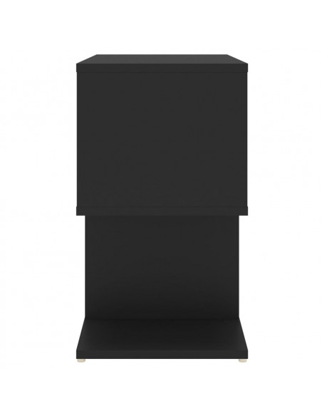 Comodini 2pz Neri 50x30x51,5 cm in Legno Multistrato