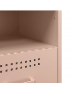Comodini 2pz Rosa 36x39x50,5cm in Acciaio Laminato a Freddo