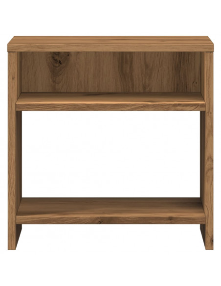 Comodini 2pz Rovere Artigianale 40x30x40 cm in Truciolato