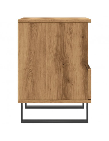 Comodini 2pz Rovere Artigianale 40x35x50 cm Legno Multistrato