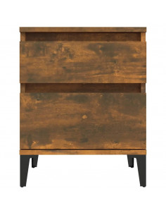 Comodini 2pz Rovere Fumo 40x35x50 cm