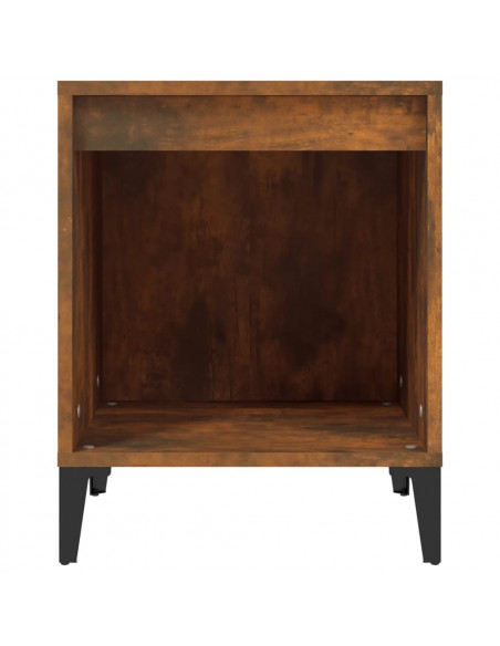 Comodini 2pz Rovere Fumo 40x35x50 cm