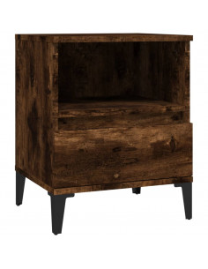 Comodini 2pz Rovere Fumo 40x35x50 cm